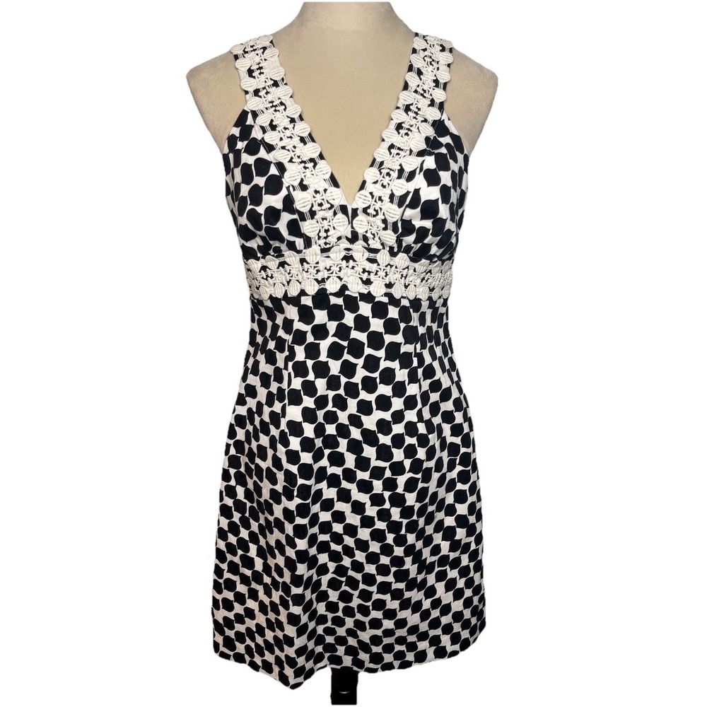 Trina Turk Dress Women's 6 Sleeveless Babydoll Y2K Boho Party Wedding